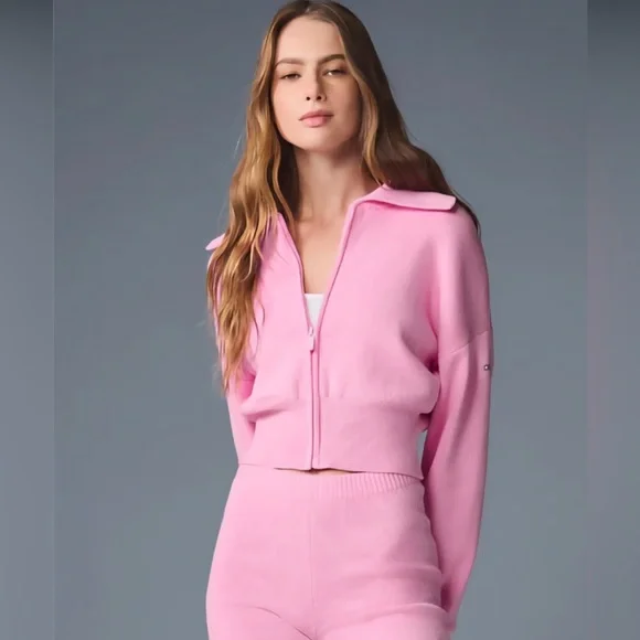 Alo Yoga Scholar Knit Cropped Jacket - Picture 2 of 7